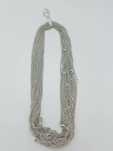 Wholesale Lots Of 5-144 Pcs Of 14 Kt White Gold Plated 18 Inch Rope Necklaces