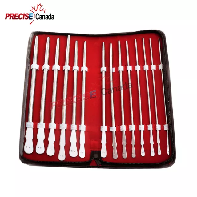 14 Pieces Set Of Dittel Urethral Sounds Gynecology Surgical Instruments 14 Pieces Set Of Dittel Urethral Sounds Gynecology Surgical Instruments