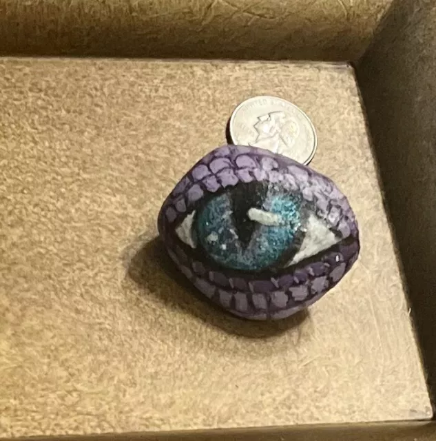 Hand painted Dragon Eye Rock Art