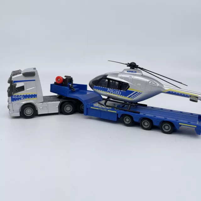 Majorette - Volvo Polizei-Transporter FH-16 (35 cm) – LKW mit Auflieger und Airb