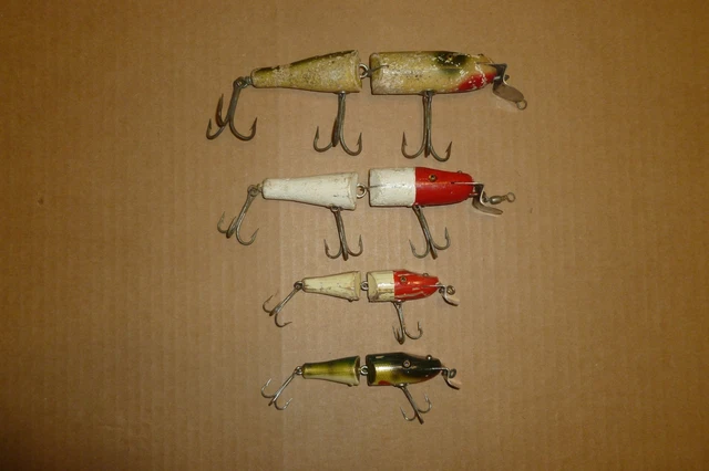 Lot Of Vintage Creek Chub Wood Pikie Minnows In Used Condition & Various Types