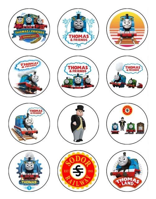 THOMAS THE TANK ENGINE Cupcake Toppers Edible Wafer Paper Cake