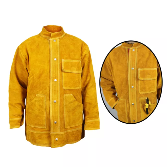 Leather Welding Clothing Flame Resistant Body Fire Retardant Work Protective 2