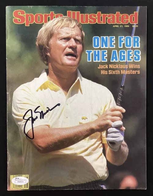 Jack Nicklaus Signed Sports Illustrated 4/21/86 No Label Golf HOF PGA Master JSA