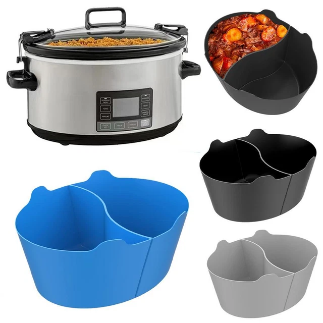 SLOW COOKER DIVIDER Liner for 6 QT Crockpot Reusable Silicone Cooker
