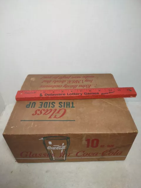 (12) vintage 1965 LIBBY COCA COLA 10 OZ GLASSES IN ORIGINAL BOX  restaurant ware