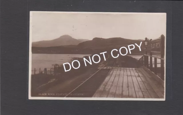 Interior Black Rock Railway Station, Criccieth, Gwynedd, Wales .    RPPC.