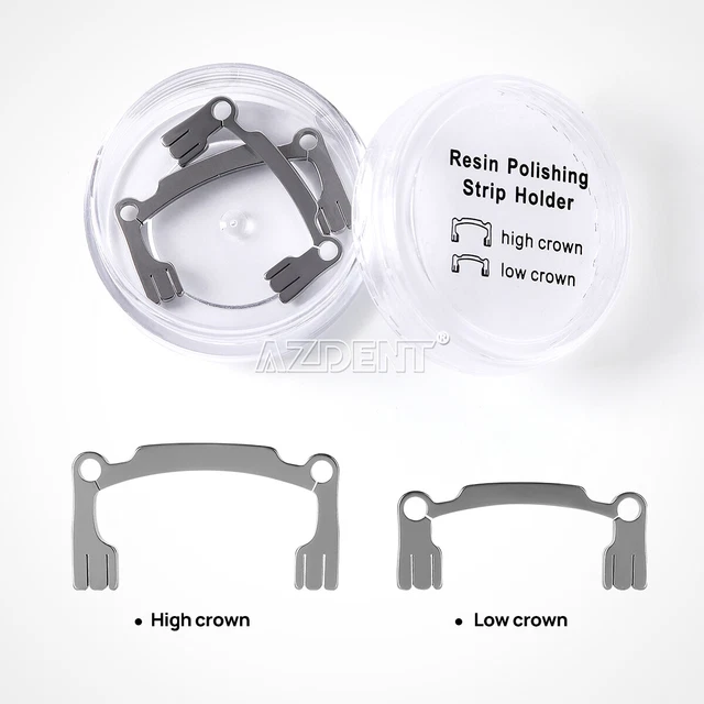 Dental Polishing Strips Holder Low Cown+High Crown Autoclavable DentisTools Kit