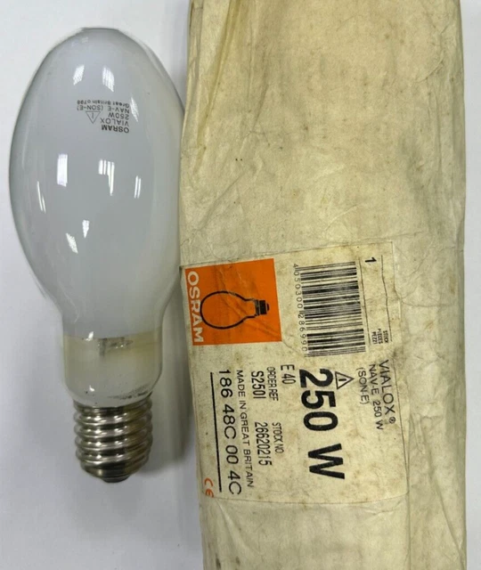 BOMBILLA OSRAM DESCARGA VAPOR DE SODIO VIALOX NAV-SUPER XT 250W 100v E40 2000k Ambar Vialox Nav T Super Xt