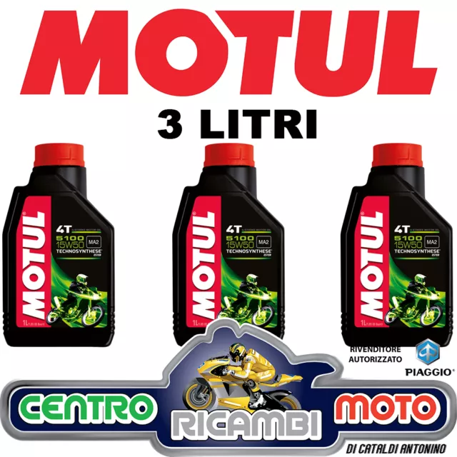 Olio Motore Moto Motul 5100 15W50 15W 50 15W-50 4T MA2 3 litri lt Semisintetico