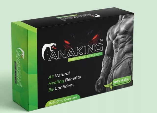 Anaking 500mg Herbal Male Capsules Supplement For Men With Vitamin C- UK SELLER