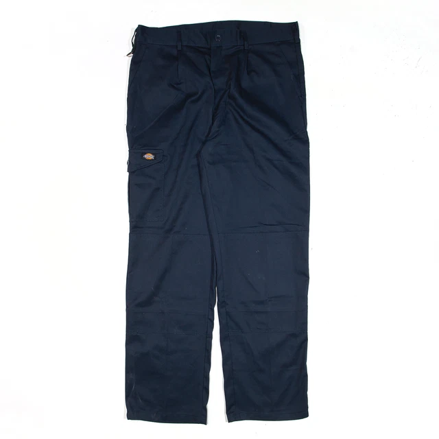 DICKIES Redhawk pantaloni dritti doppio ginocchio blu W36 L31
