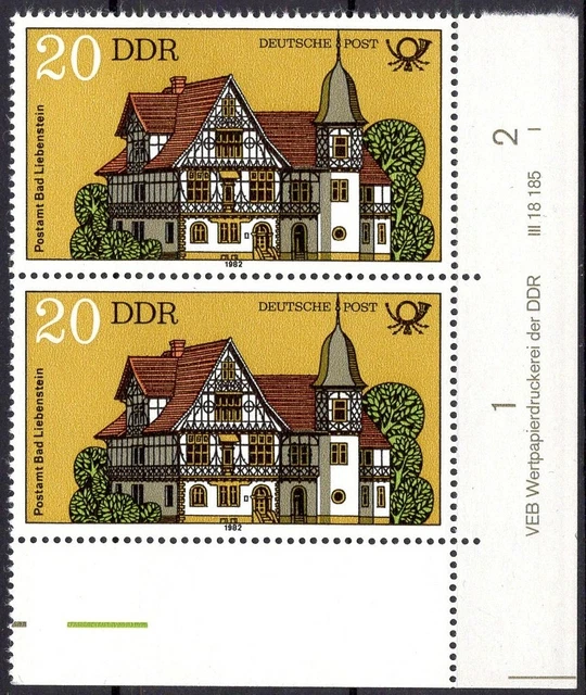 DDR 1982 Mi.Nr. 2673 ** postfrisch Eckrand mit DV Druckvermerk FN 1