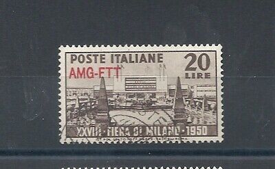 1950 Trieste A Amg-Ftt 28 Fiera Di Milano 20 Lire 1 V Used MF14241
