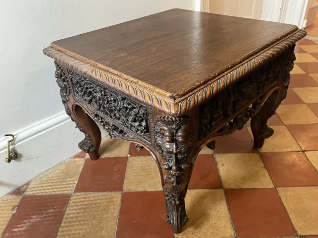 Antique Asian Carved Coffee Table