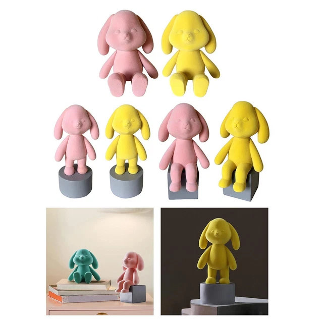 Ornement de résine de figurine de lapin décoratif pour la décoration d'art