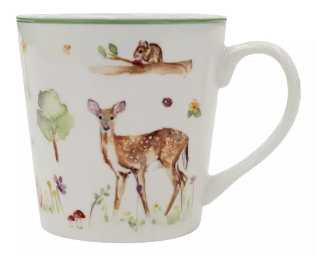 Set De 4 LEONARDO Collection Fin Chine Café Woodlands Faune Tasses 350ml