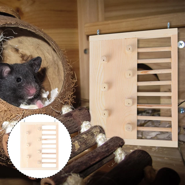 1pc Holzkletterleiter Hamster Spielzeug Holzleiter Haustierbedarf für Hamster