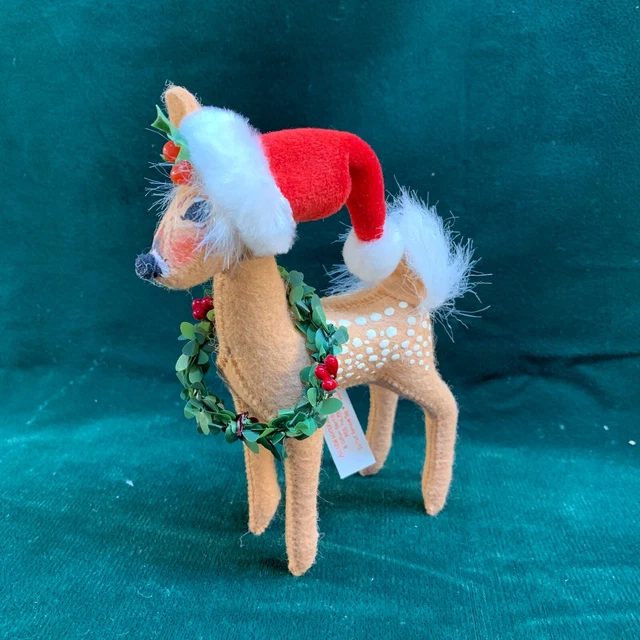 2005 Annalee Santa Reindeer Christmas Decoration Holiday Decor 6"
