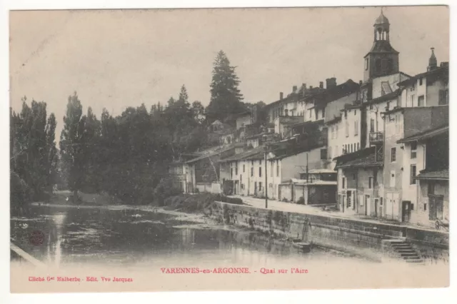 CPA 55 - VARENNES-en-ARGONNE: QUAI SUR L'AIRE (MEUSE) - UNWRITTEN