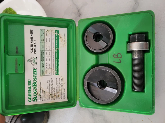 Greenlee 7237BB Slug-Buster Knockout Kit for 1-1/2 & 2-Inch Conduit -NO RUST