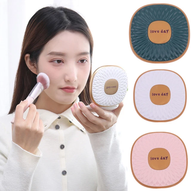 Mini espejo plegable de maquillaje lupa doble bolsillo pequeño espejo de maquillaje para viajar y
