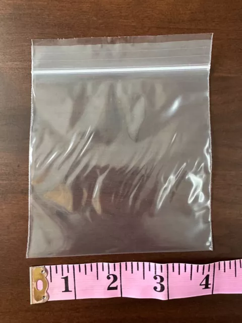 2 Mil Clear Plastic Ziplock Bag Reclosable 4"x 4" 50 bags