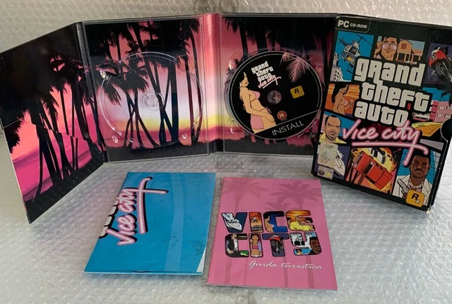 Grand theft auto gta vice city cofanetto pc con 1 cd manuale e poster natale