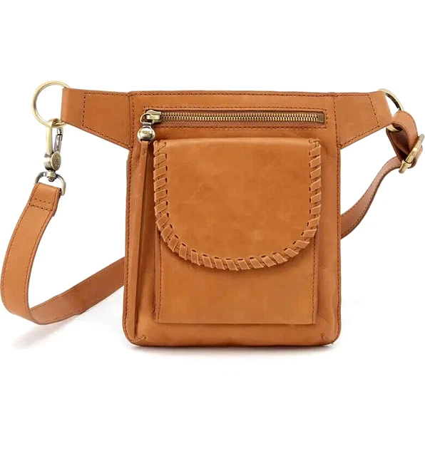 HOBO International Bag Fanny Romeo Cross chest matte vintage waist hide NEW $168