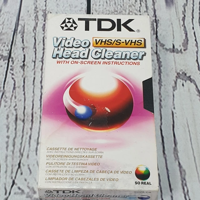 TDK VHS SVHS VCR Video Head Cleaner Cleaning Cassette Tape 90s £4.99
