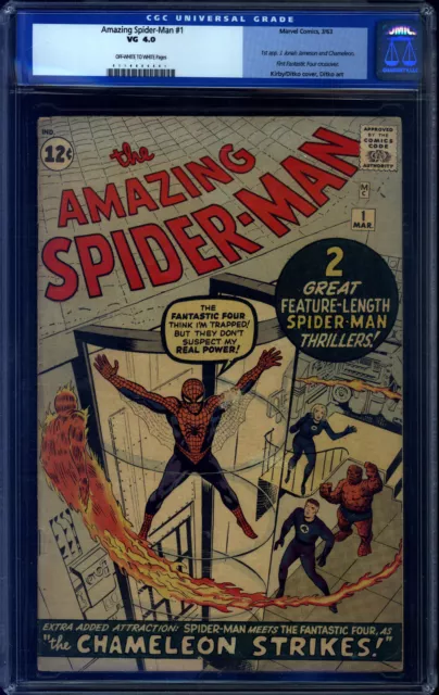 Amazing Spider-Man #1 CGC 4.0 Ditko, Kirby, Fantastic Four, 1st J. Jonah Jameson