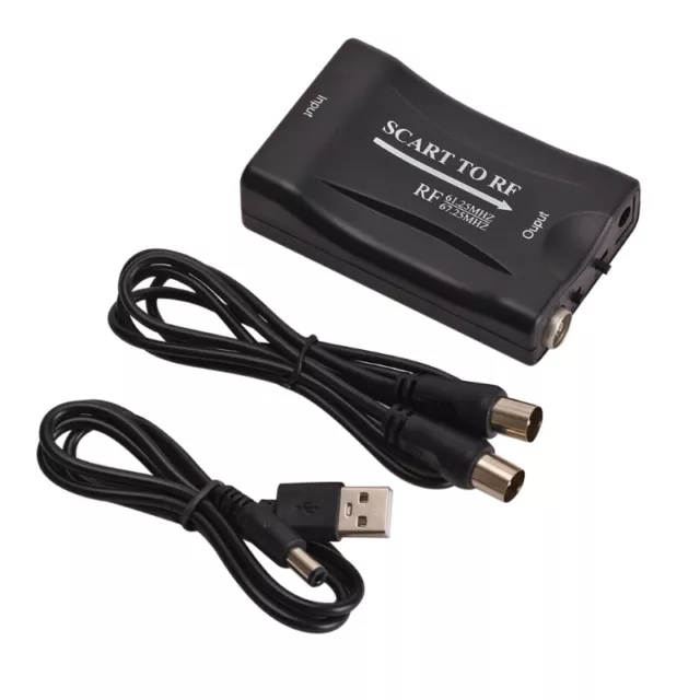 Scart to RF Video Adapter 67.25M/61.25Mhz Portable Converter