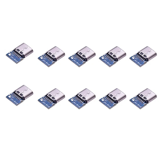 10PZ USB 3.1 Tipo C Connettore 14 Pin Femmina Presa Presa Attraverso Fori P I5L2