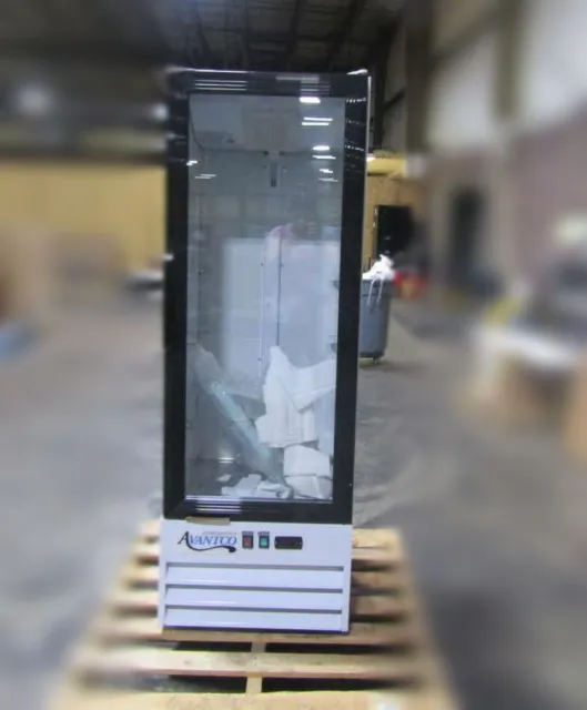 Avantco GDC-10-HC 21-5/8" White Glass Swing Door Merchandiser Refrigerator