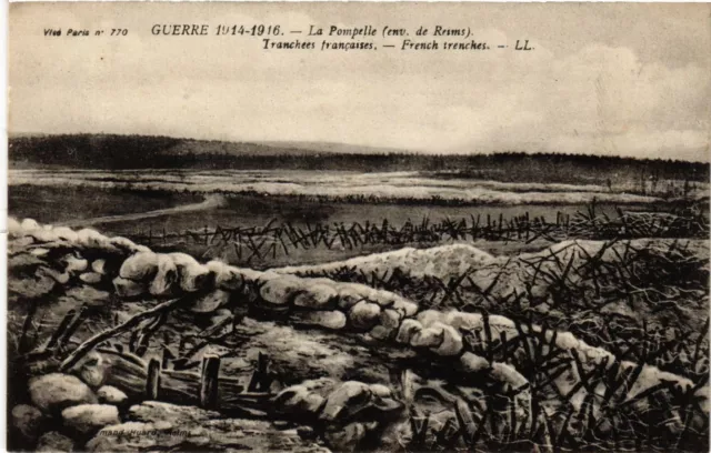 CPA AK Militaire - La Pompelle - French trenches - approx. de Reims (697588)