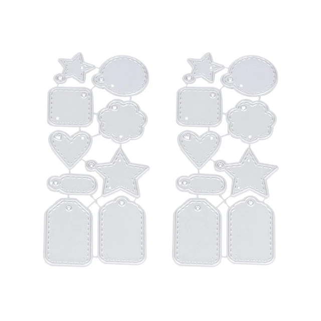 2PCS Präge Schablone Cut Schablonen Anhänger Vorlage