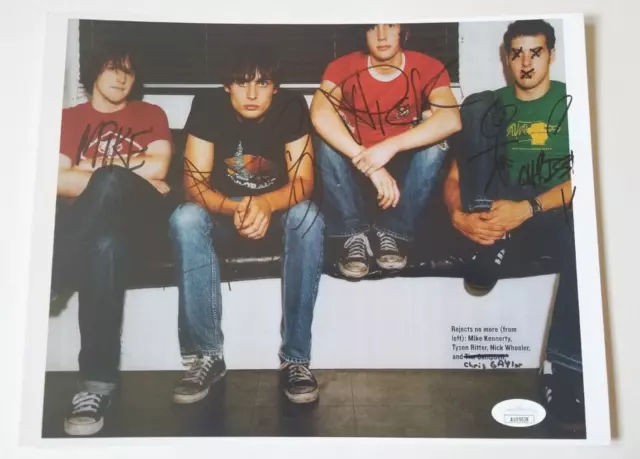 The All-American Rejects REAL SIGNED 8.5x11" Photo JSA COA Tyson Ritter +