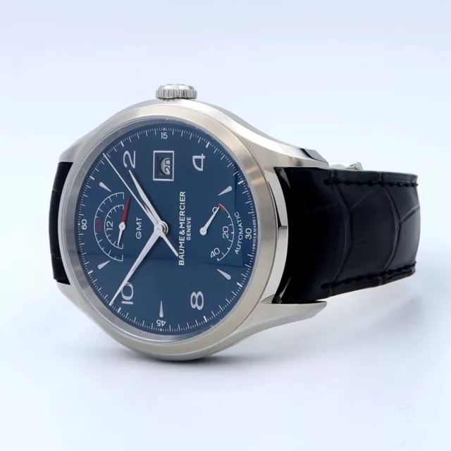 Baume & Mercier Clifton GMT Power Reserve Blue Dial 43mm Box/Papers MOA10316