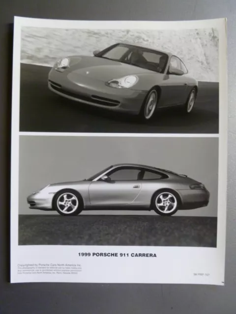 1999 Porsche 911 Carrera Coupe B&W Press PCNA Issued Photo RARE!! Awesome L@@K