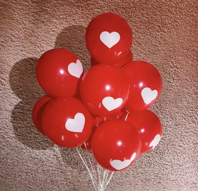 San Valentino, Palloncini cuore Anniversario Matrimonio (5 PEZZI)