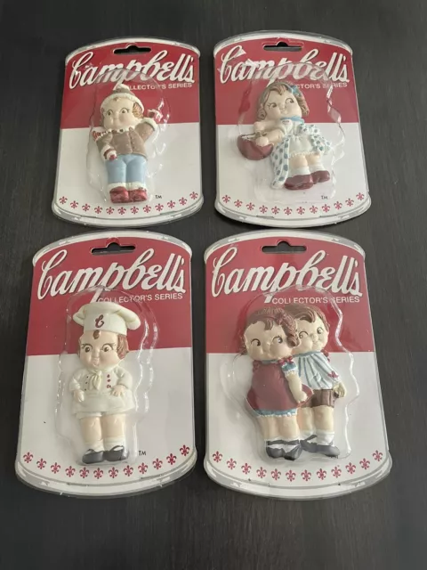 Campbell’s Soup Kids Lot Of 4 Resin Figures Collector’s Series 1990 NEW In Pack