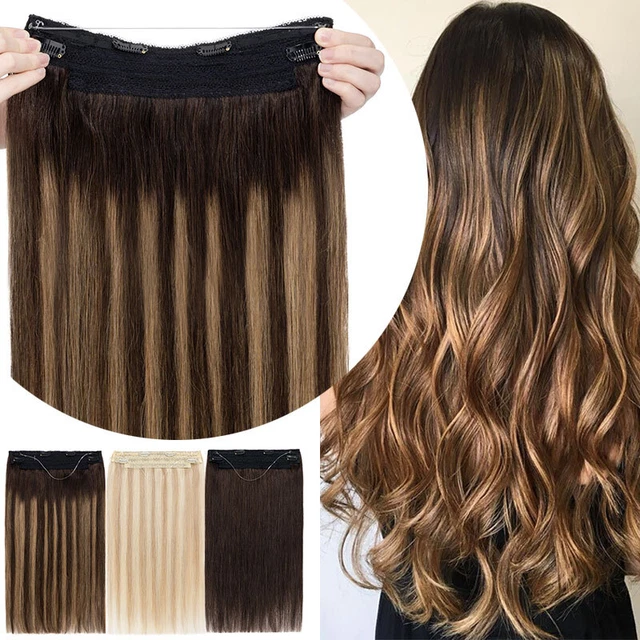 Long Natural Hidden Secret Wire In One Piece As Human Hair Extensions Head Band Long Natural Hidden Secret Wire In One Piece As Human Hair Extensions Head Band