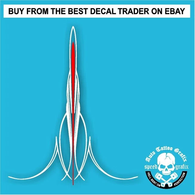 Autotattoo Pinstripe Decal Sticker - 200mm X 150mm - Perfect For Hot Rod, Rat Rod, Caravan, Camper
