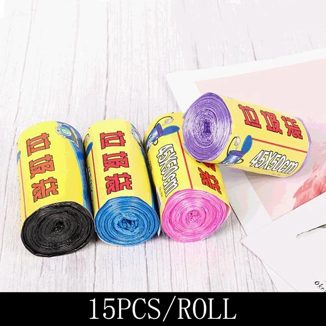 Ménage Garbage Sac 15PCS / Rouleau Plastique non Récurrents Écologique