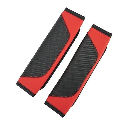 2pcs Carbon Fiber Protect Cushion Shoulder Guard Car Seat Belt Pad Cover PACK