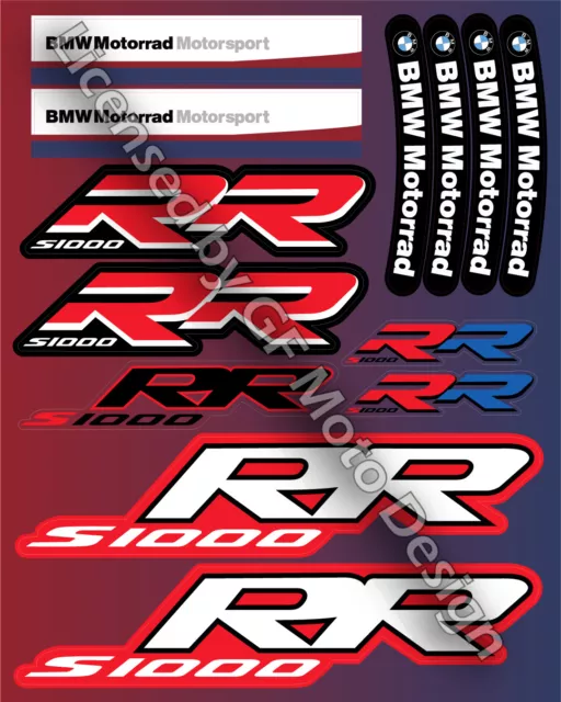 BMW S1000RR HP Motorrad Motorsport Racing Laminated Decals