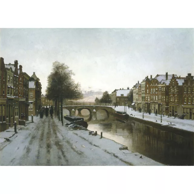 A Canal in Winter - J Klinkenberg Medici Print