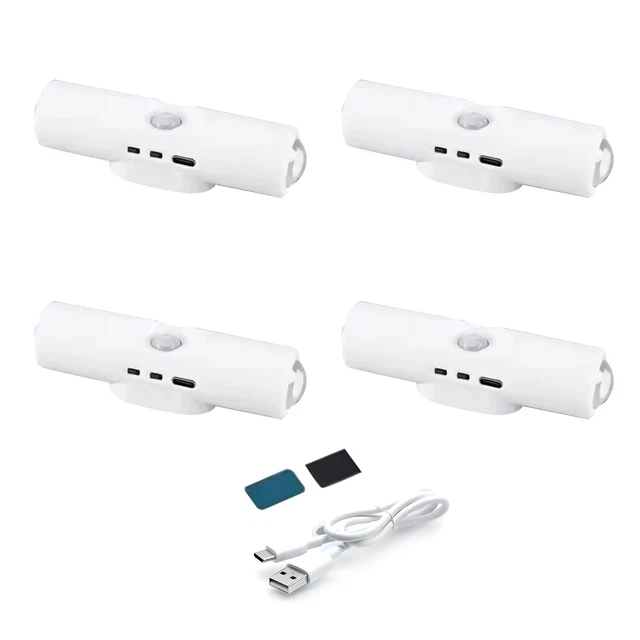 MOTION SENSOR NIGHT Light 4 Pack Rechargeable Magnetic RGB Wireless ...