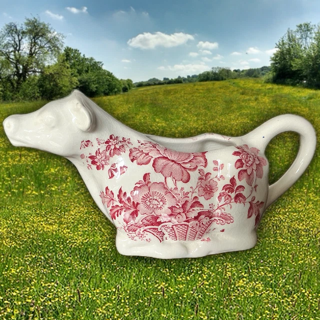 VINTAGE CROWN DEVON Fieldings Staffordshire Cow Creamer Jug Excellent ...