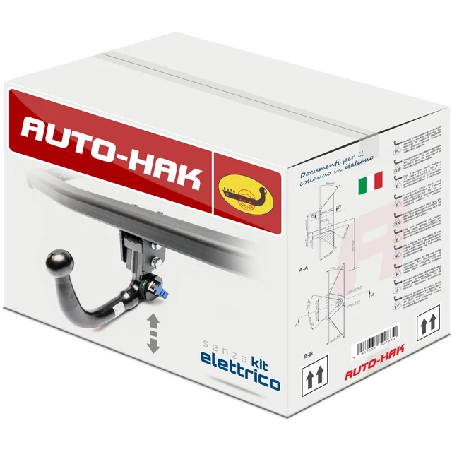 STEINHOF Gancio Di Traino Fisso Per Opel Astra III H (03.2004-2014) – Con Kit Elettrico 13 Poli Dedicato, Omologato, 1650kg